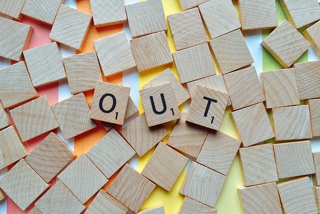 out, nature, scrabble, pride, lgbtqia, scrabble tiles, homosexuality, rainbow, equal rights, pride month, world pride