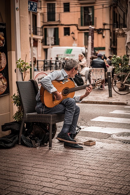 street player, guitar, street musicians, guitar player, musician